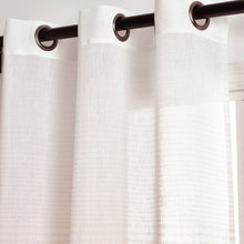 Load image into Gallery viewer, Farmhouse Ombre Stripe Grommet Sheer Window Curtain Panel Set
