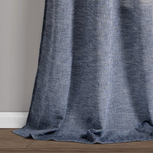 Cargar imagen en el visor de la galería, Farmhouse Ombre Stripe Grommet Sheer Window Curtain Panel Set
