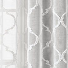 Carregar imagem no visualizador da galeria, Avon Trellis Grommet Sheer Window Curtain Panel Set
