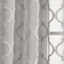 Cargar imagen en el visor de la galería, Avon Trellis Grommet Sheer Window Curtain Panel Set
