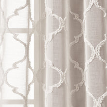 Carregar imagem no visualizador da galeria, Avon Trellis Grommet Sheer Window Curtain Panel Set
