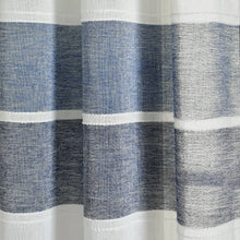 Carregar imagem no visualizador da galeria, Textured Stripe Grommet Sheer Window Curtain Panel Set
