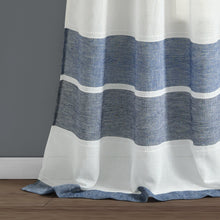 Cargar imagen en el visor de la galería, Textured Stripe Grommet Sheer Window Curtain Panel Set
