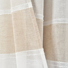 Load image into Gallery viewer, Textured Stripe Grommet Sheer Window Curtain Panel Set
