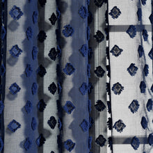 Load image into Gallery viewer, Textured Dot Grommet Sheer Window Curtain Panel Set
