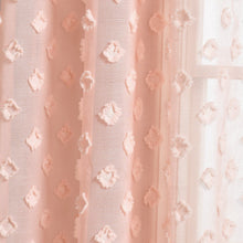 Cargar imagen en el visor de la galería, Textured Dot Grommet Sheer Window Curtain Panel Set
