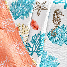 Carregar imagem no visualizador da galeria, Coastal Reef Feather Throw
