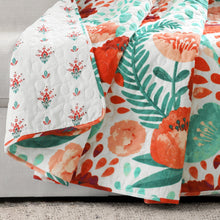 Load image into Gallery viewer, Poppy Garden Cotton Reversible Throw
