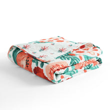 Load image into Gallery viewer, Poppy Garden Cotton Reversible Throw
