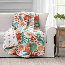 Load image into Gallery viewer, Poppy Garden Cotton Reversible Throw
