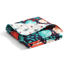 Load image into Gallery viewer, Poppy Garden Cotton Reversible Throw
