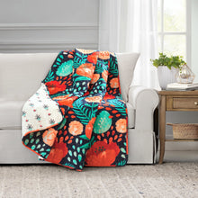 Load image into Gallery viewer, Poppy Garden Cotton Reversible Throw
