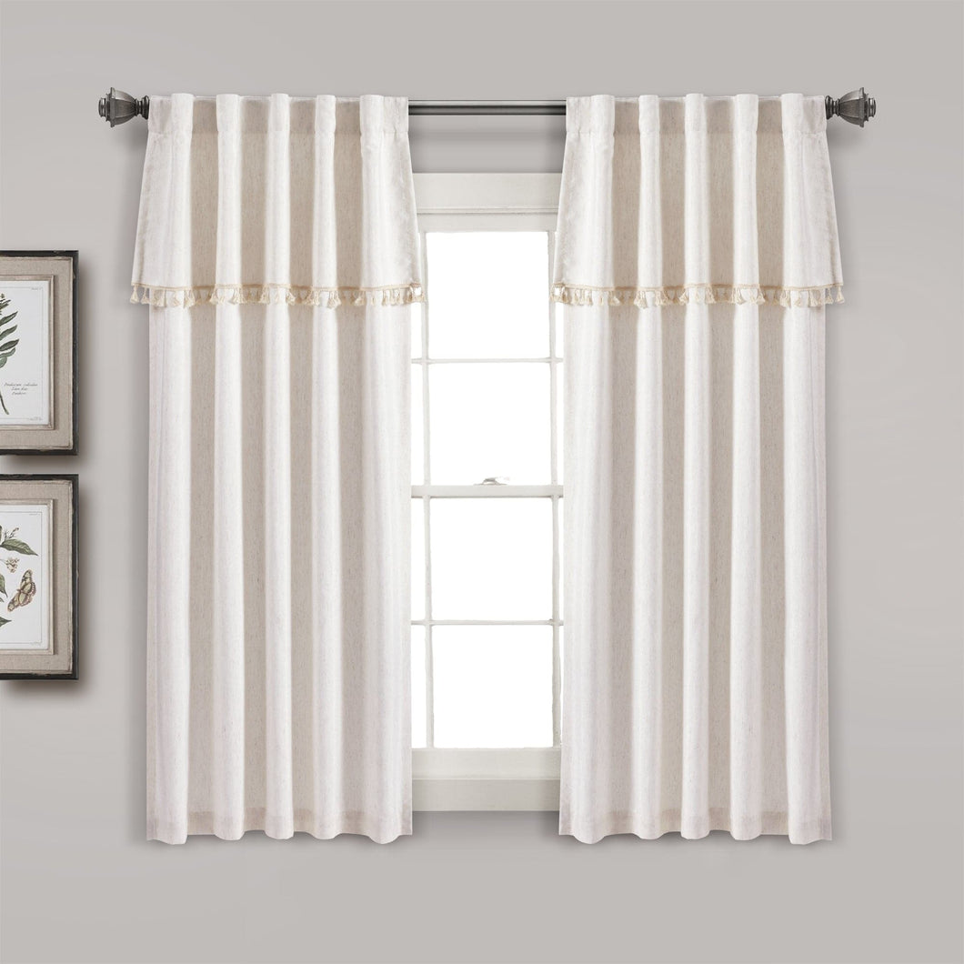 Ivy Tassel Window Curtain Panel Set