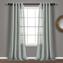 Load image into Gallery viewer, Bridie Grommet Sheer Window Curtain Panel Set
