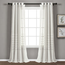 Load image into Gallery viewer, Bridie Grommet Sheer Window Curtain Panel Set
