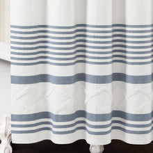 Cargar imagen en el visor de la galería, Urban Diamond Stripe Woven Tufted Recycled Cotton Blend Shower Curtain
