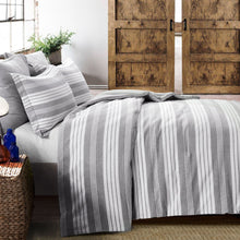 Load image into Gallery viewer, Farmhouse Yarn Dyed Stripe Comforter 5 Piece Set
