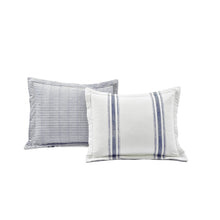 Cargar imagen en el visor de la galería, Farmhouse Stripe Reversible Comforter Set
