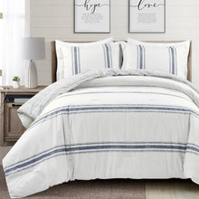 Load image into Gallery viewer, Farmhouse Stripe Reversible Comforter Set
