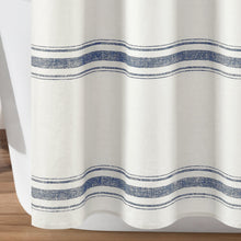 Load image into Gallery viewer, Farmhouse Stripe 100% Cotton Shower Curtain
