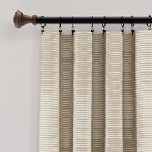 Load image into Gallery viewer, Farmhouse Button Stripe Yarn Dyed Woven Cotton Blend Window Curtain Panel Set
