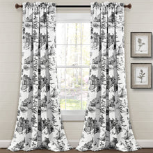 Load image into Gallery viewer, French Country Toile Room Darkening Window Curtain Set
