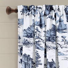 Load image into Gallery viewer, French Country Toile Room Darkening Window Curtain Set
