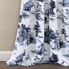 Load image into Gallery viewer, French Country Toile Room Darkening Window Curtain Set
