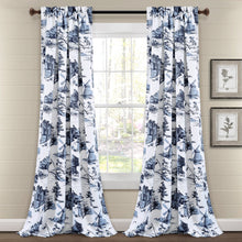 Load image into Gallery viewer, French Country Toile Room Darkening Window Curtain Set
