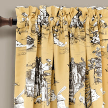 Load image into Gallery viewer, French Country Toile Room Darkening Window Curtain Set
