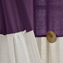 Cargar imagen en el visor de la galería, Linen Button Window Curtain Panel
