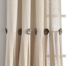 Carregar imagem no visualizador da galeria, Linen Button Window Curtain Panel
