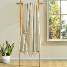 Cargar imagen en el visor de la galería, Boho Tufted Cotton Woven Tassel Fringe Throw
