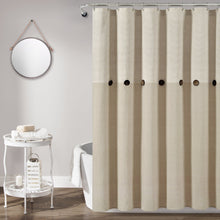 Carregar imagem no visualizador da galeria, Farmhouse Button Stripe Yarn Dyed Shower Curtain
