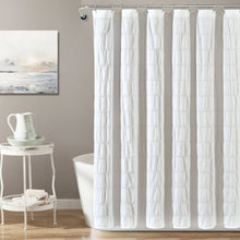 Carregar imagem no visualizador da galeria, Waffle Stripe Woven Cotton Shower Curtain
