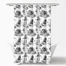 Load image into Gallery viewer, French Country Toile Shower Curtain
