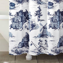 Load image into Gallery viewer, French Country Toile Shower Curtain
