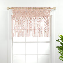 Load image into Gallery viewer, Boho Macrame Textured Cotton Valance
