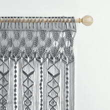 Load image into Gallery viewer, Boho Macrame Textured Cotton Valance
