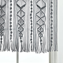 Load image into Gallery viewer, Boho Macrame Textured Cotton Valance
