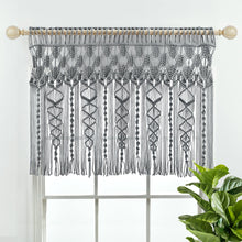 Load image into Gallery viewer, Boho Macrame Textured Cotton Valance
