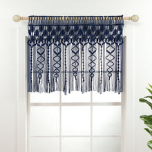 Load image into Gallery viewer, Boho Macrame Textured Cotton Valance
