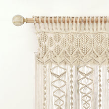 Load image into Gallery viewer, Boho Macrame Textured Cotton Valance
