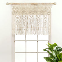 Load image into Gallery viewer, Boho Macrame Textured Cotton Valance
