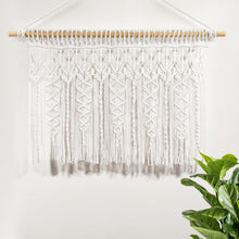 Load image into Gallery viewer, Boho Macrame Textured Cotton Valance
