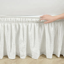 Load image into Gallery viewer, Ruched Ruffle Elastic Easy Wrap Around Bed Skirt
