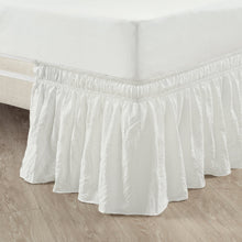 Cargar imagen en el visor de la galería, Ruched Ruffle Elastic Easy Wrap Around Bed Skirt
