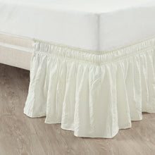 Load image into Gallery viewer, Ruched Ruffle Elastic Easy Wrap Around Bed Skirt
