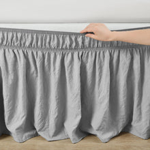 Load image into Gallery viewer, Ruched Ruffle Elastic Easy Wrap Around Bed Skirt
