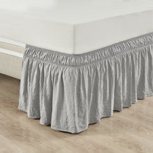 Load image into Gallery viewer, Ruched Ruffle Elastic Easy Wrap Around Bed Skirt
